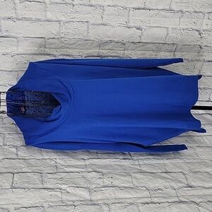 VINCE CAMUTO‎ Blue Cowl Neck Oversized Sweater Large
